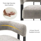 Upholstered Teddy Velvet Single Accent Chair Modern Corner Padded Boucle Armchair for Living Room Bedroom Lounge