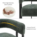 Upholstered Teddy Velvet Single Accent Chair Modern Corner Padded Boucle Armchair for Living Room Bedroom Lounge