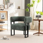 Upholstered Teddy Velvet Single Accent Chair Modern Corner Padded Boucle Armchair for Living Room Bedroom Lounge