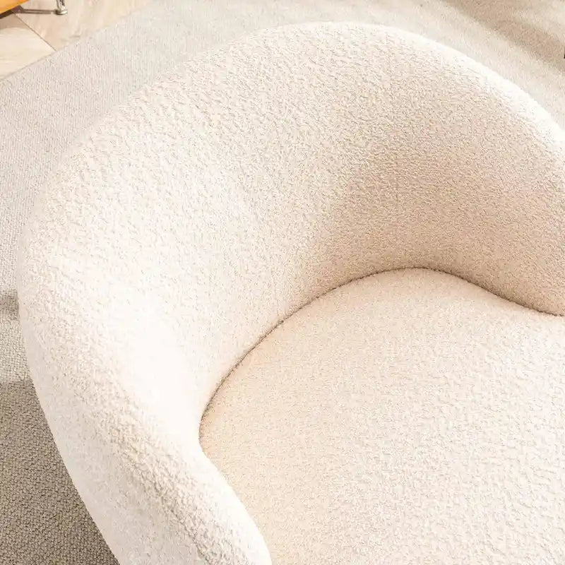 Tekli Kumaş Modern Vurgulu Koltuk, 360 Derece Dönen Fıçı Koltuk