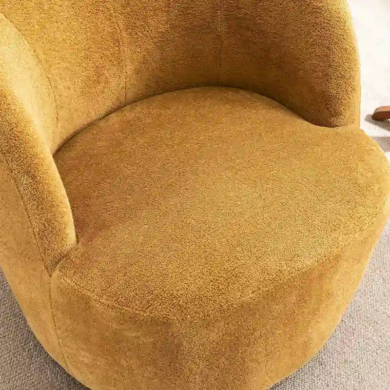 Tekli Kumaş Modern Vurgulu Koltuk, 360 Derece Dönen Fıçı Koltuk