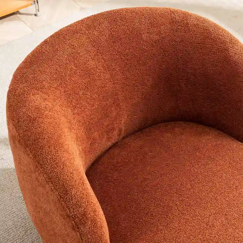 Tekli Kumaş Modern Vurgulu Koltuk, 360 Derece Dönen Fıçı Koltuk