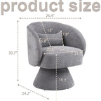 Upholstered Swivel Armchair (Set of 2)