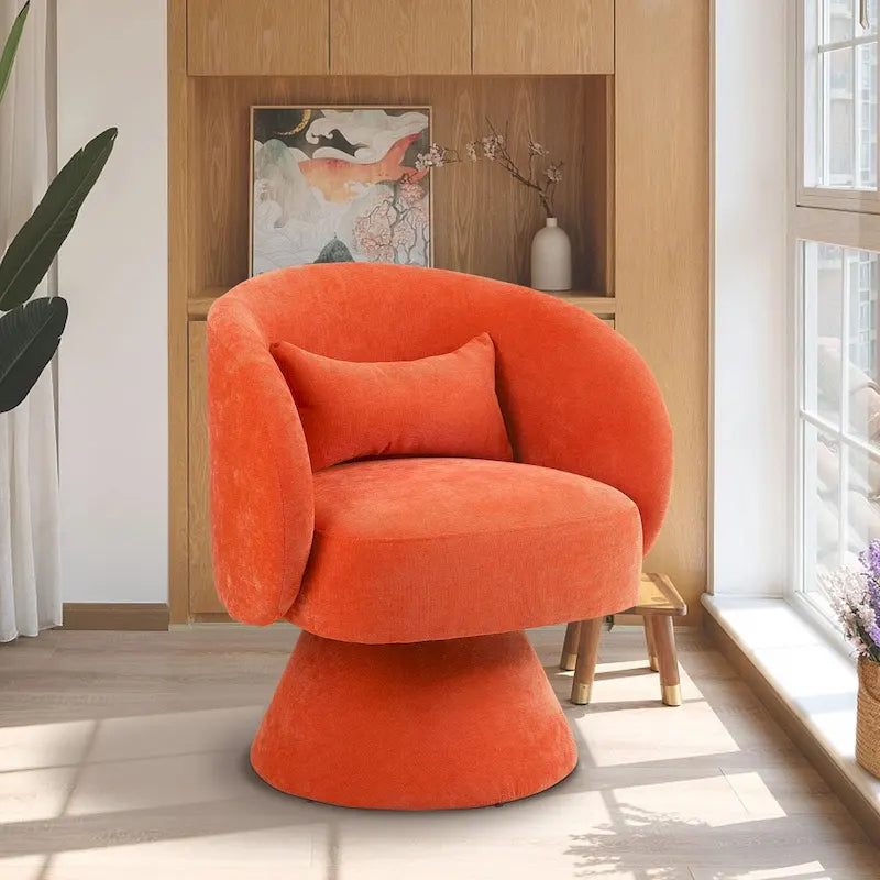 Upholstered Swivel Armchair (Set of 2)