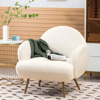 XINMICS Modern Accent Chair Upholstered Armchair for Living Room, Bedroom