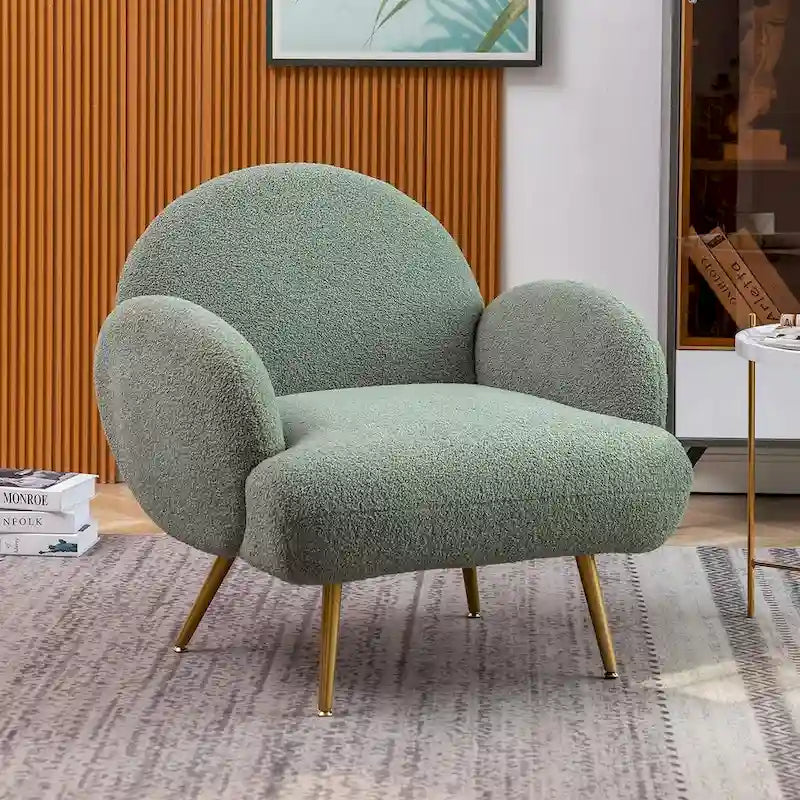 XINMICS Modern Accent Chair Upholstered Armchair for Living Room, Bedroom