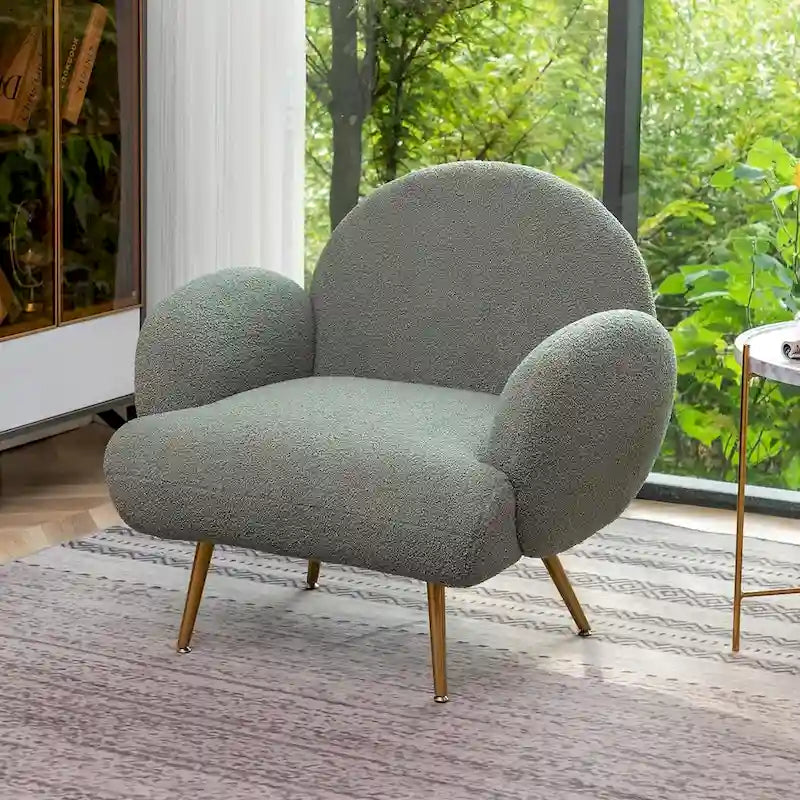XINMICS Modern Accent Chair Upholstered Armchair for Living Room, Bedroom