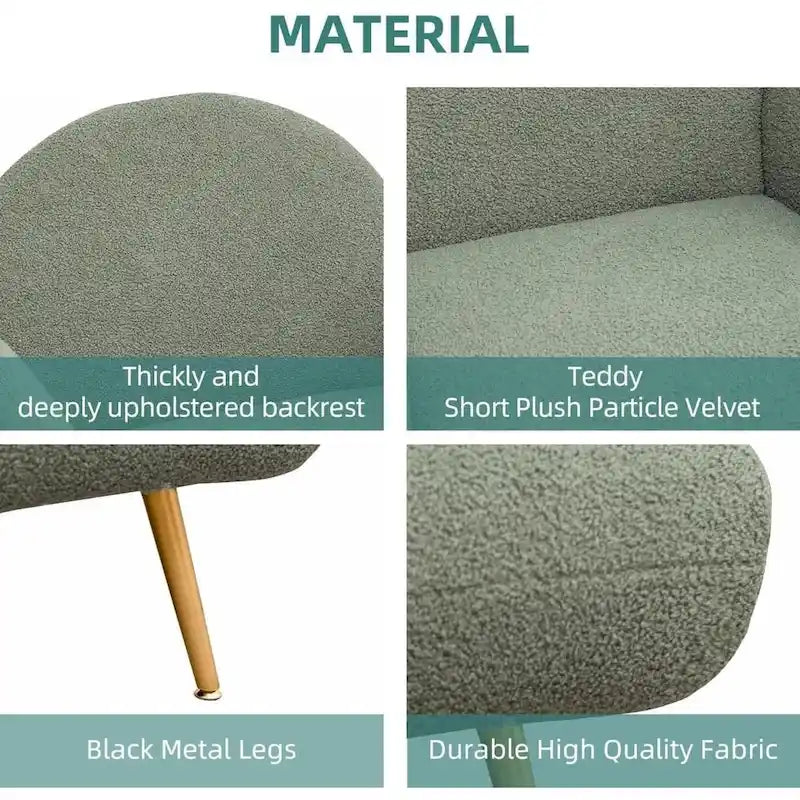 XINMICS Modern Accent Chair Upholstered Armchair for Living Room, Bedroom
