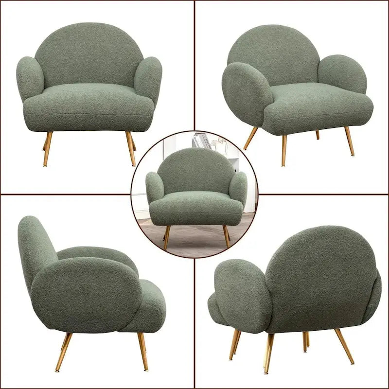XINMICS Modern Accent Chair Upholstered Armchair for Living Room, Bedroom