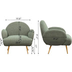 XINMICS Modern Accent Chair Upholstered Armchair for Living Room, Bedroom
