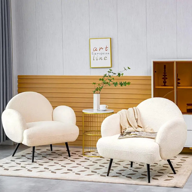 XINMICS Modern Accent Chair Upholstered Armchair for Living Room, Bedroom