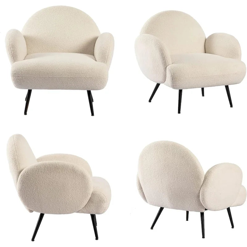XINMICS Modern Accent Chair Upholstered Armchair for Living Room, Bedroom