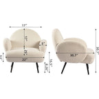 XINMICS Modern Accent Chair Upholstered Armchair for Living Room, Bedroom