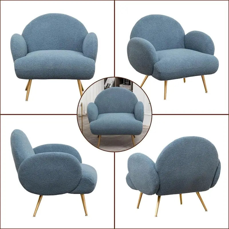 XINMICS Modern Accent Chair Upholstered Armchair for Living Room, Bedroom