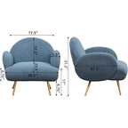XINMICS Modern Accent Chair Upholstered Armchair for Living Room, Bedroom
