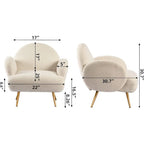 XINMICS Modern Accent Chair Upholstered Armchair for Living Room, Bedroom