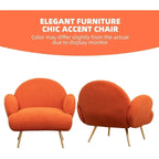 XINMICS Modern Accent Chair Upholstered Armchair for Living Room, Bedroom