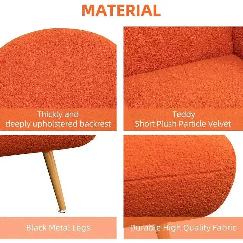 XINMICS Modern Accent Chair Upholstered Armchair for Living Room, Bedroom