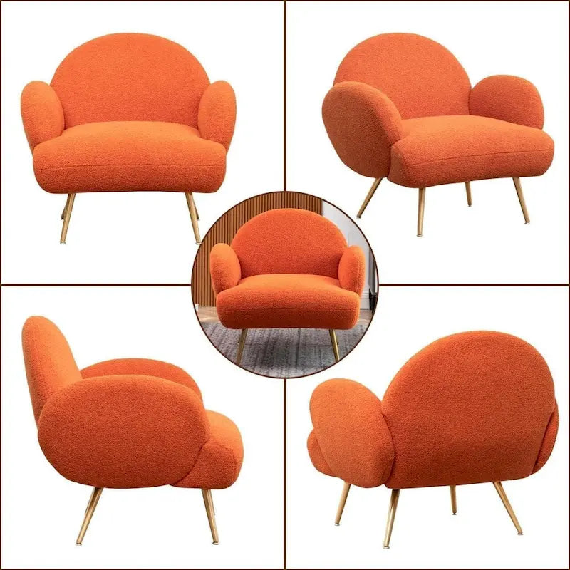 XINMICS Modern Accent Chair Upholstered Armchair for Living Room, Bedroom