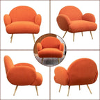 XINMICS Modern Accent Chair Upholstered Armchair for Living Room, Bedroom