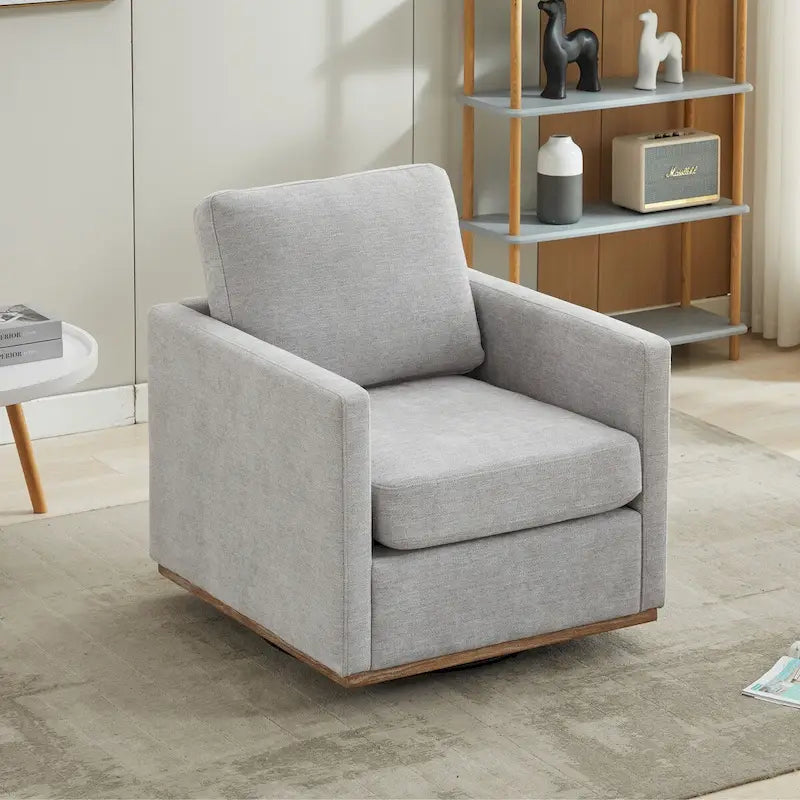 Sillón decorativo giratorio moderno de mediados de siglo, sillón con brazos giratorio 360 grados para la sala de estar o el dormitorio