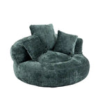 Poltrona sacco confortevole e resistente, imbottita in ciniglia, con schienale alto, HOMEFUN