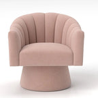 Set di 2 poltrone a botte girevoli SEYNAR, moderne e glamour, con braccioli rotondi imbottiti in velluto, per il soggiorno