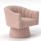 Set di 2 poltrone a botte girevoli SEYNAR, moderne e glamour, con braccioli rotondi imbottiti in velluto, per il soggiorno