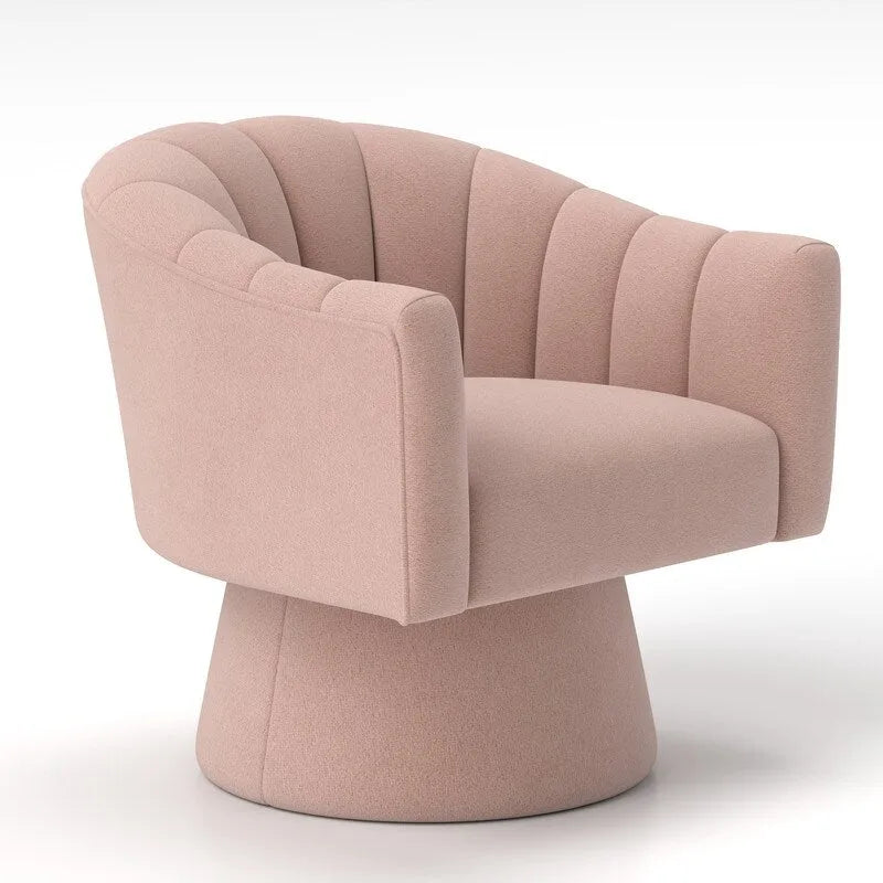 Set di 2 poltrone a botte girevoli SEYNAR, moderne e glamour, con braccioli rotondi imbottiti in velluto, per il soggiorno