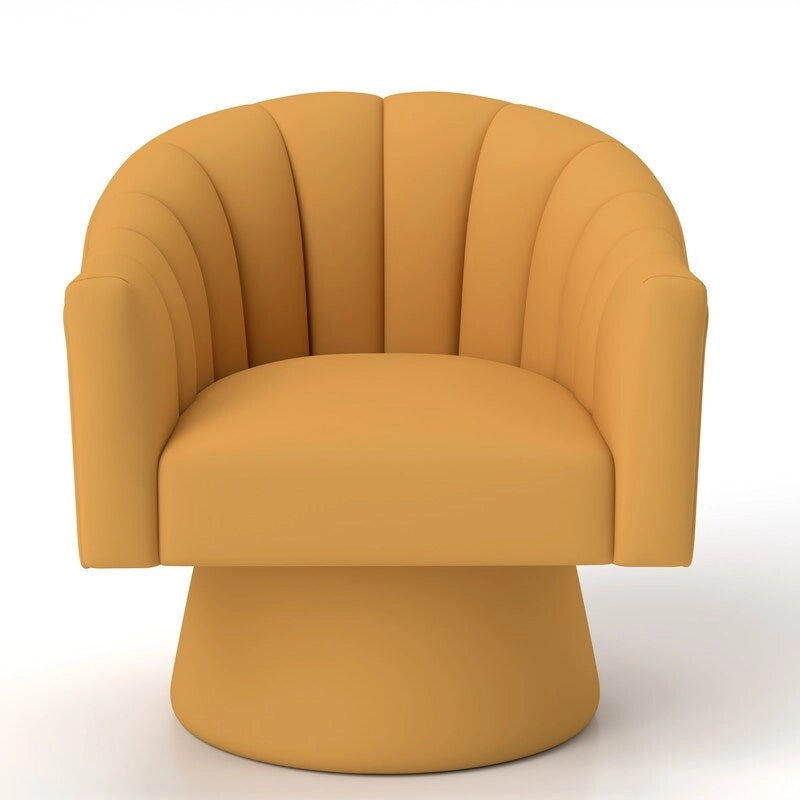 Set di 2 poltrone a botte girevoli SEYNAR, moderne e glamour, con braccioli rotondi imbottiti in velluto, per il soggiorno