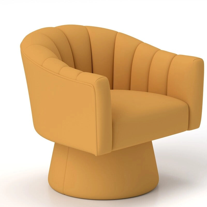 Set di 2 poltrone a botte girevoli SEYNAR, moderne e glamour, con braccioli rotondi imbottiti in velluto, per il soggiorno