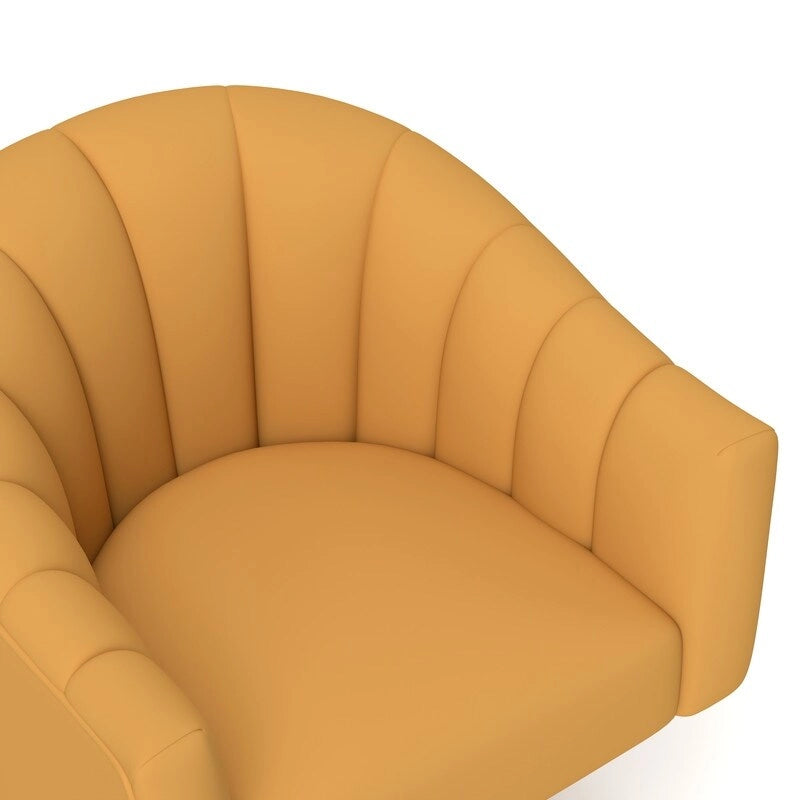 Set di 2 poltrone a botte girevoli SEYNAR, moderne e glamour, con braccioli rotondi imbottiti in velluto, per il soggiorno