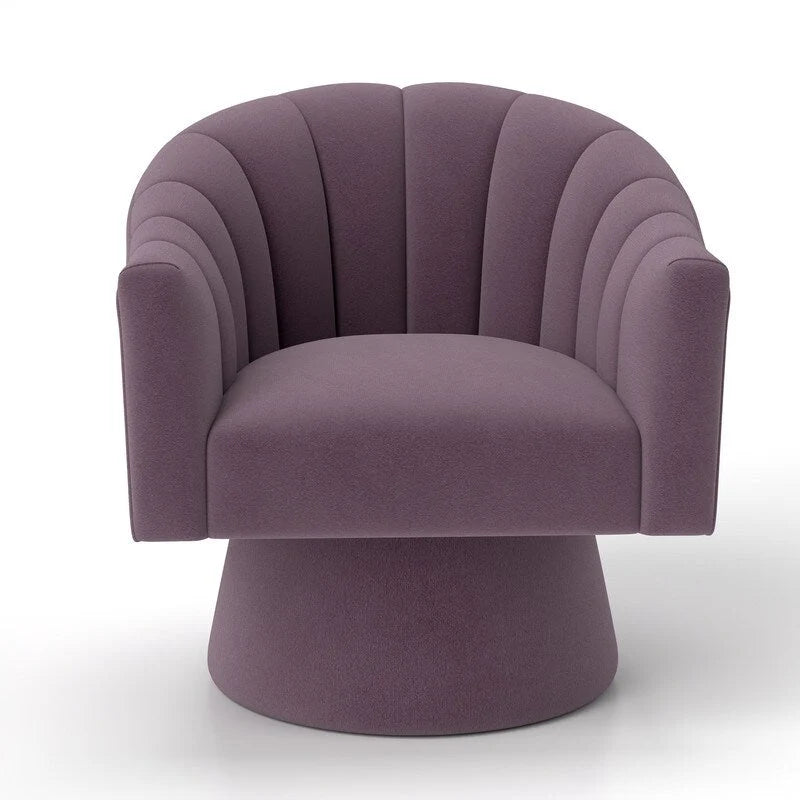 Set di 2 poltrone a botte girevoli SEYNAR, moderne e glamour, con braccioli rotondi imbottiti in velluto, per il soggiorno