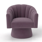 Set di 2 poltrone a botte girevoli SEYNAR, moderne e glamour, con braccioli rotondi imbottiti in velluto, per il soggiorno