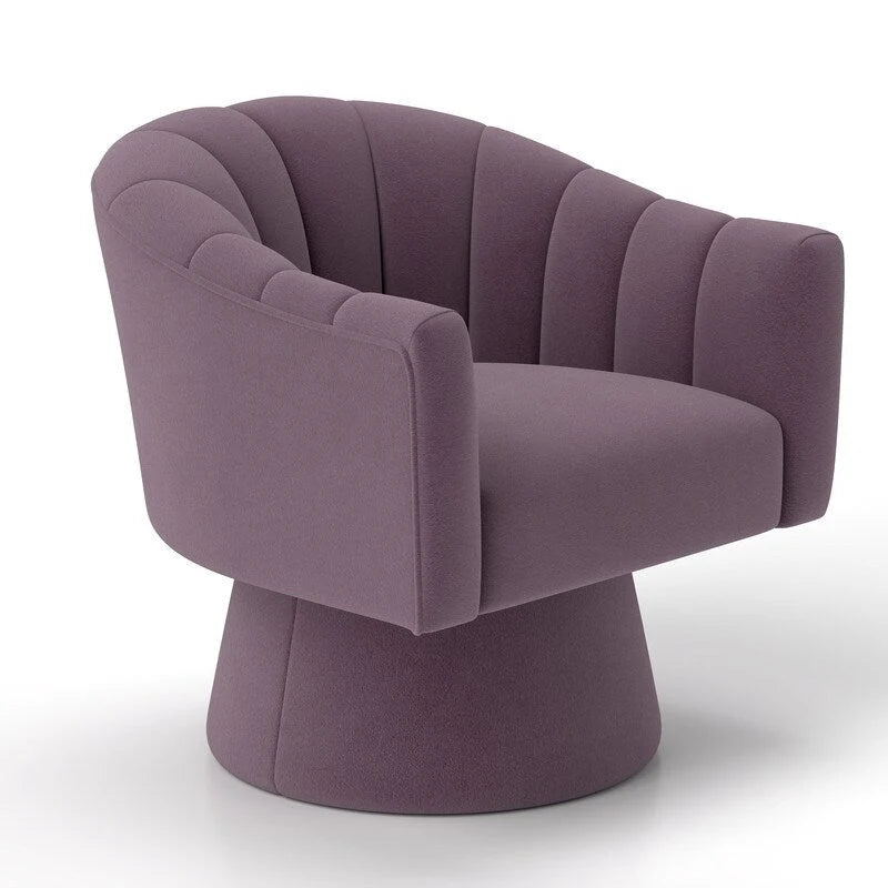 Set di 2 poltrone a botte girevoli SEYNAR, moderne e glamour, con braccioli rotondi imbottiti in velluto, per il soggiorno
