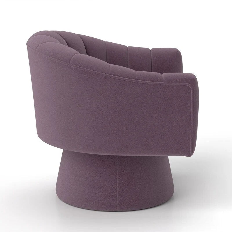 Set di 2 poltrone a botte girevoli SEYNAR, moderne e glamour, con braccioli rotondi imbottiti in velluto, per il soggiorno