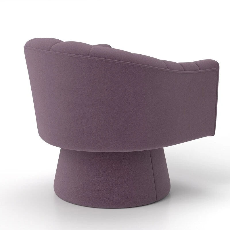 Set di 2 poltrone a botte girevoli SEYNAR, moderne e glamour, con braccioli rotondi imbottiti in velluto, per il soggiorno