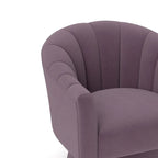 Set di 2 poltrone a botte girevoli SEYNAR, moderne e glamour, con braccioli rotondi imbottiti in velluto, per il soggiorno