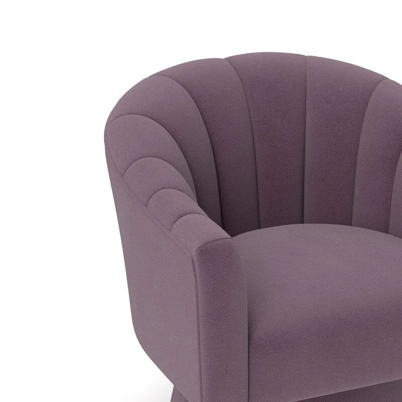 Set di 2 poltrone a botte girevoli SEYNAR, moderne e glamour, con braccioli rotondi imbottiti in velluto, per il soggiorno