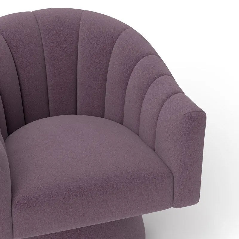 Set di 2 poltrone a botte girevoli SEYNAR, moderne e glamour, con braccioli rotondi imbottiti in velluto, per il soggiorno