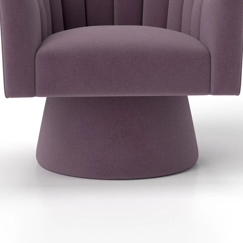 Set di 2 poltrone a botte girevoli SEYNAR, moderne e glamour, con braccioli rotondi imbottiti in velluto, per il soggiorno