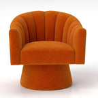 Set di 2 poltrone a botte girevoli SEYNAR, moderne e glamour, con braccioli rotondi imbottiti in velluto, per il soggiorno