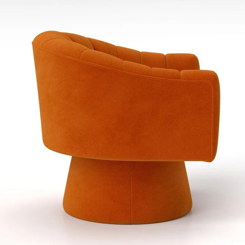 Set di 2 poltrone a botte girevoli SEYNAR, moderne e glamour, con braccioli rotondi imbottiti in velluto, per il soggiorno