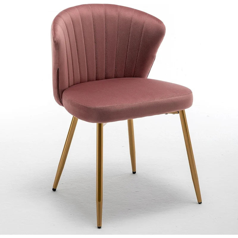 Sillón decorativo moderno de terciopelo con diseño capitonado en canales, cómodo y moderno, sin brazos