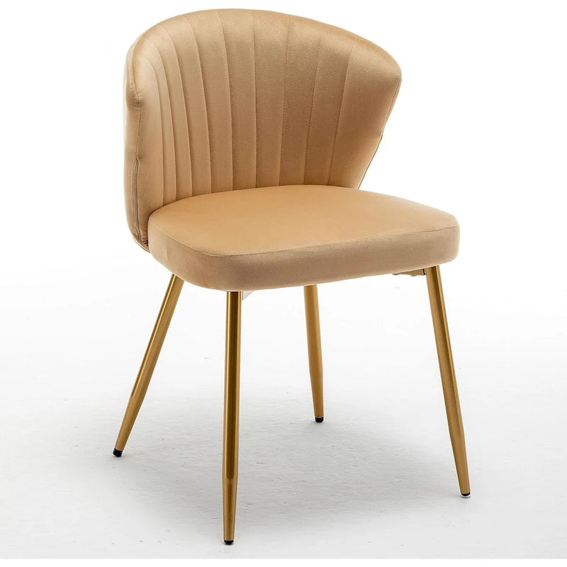 Sillón decorativo moderno de terciopelo con diseño capitonado en canales, cómodo y moderno, sin brazos