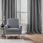 Mid-Century-Moderner Stuhl mit robustem Holzrahmen, Akzentsessel für das Wohnzimmer, Lesesessel mit Armlehnen