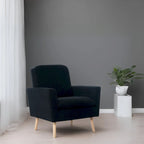 Mid-Century-Moderner Stuhl mit robustem Holzrahmen, Akzentsessel für das Wohnzimmer, Lesesessel mit Armlehnen