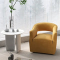 SEYNAR moderne glamoureuze fluwelen 360° draaibare accentfauteuil met open rug