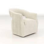 SEYNAR moderne glamoureuze fluwelen 360° draaibare accentfauteuil met open rug