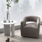 SEYNAR moderne glamoureuze fluwelen 360° draaibare accentfauteuil met open rug